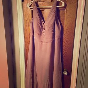 Pink Floor Length Bridesmaid Dress